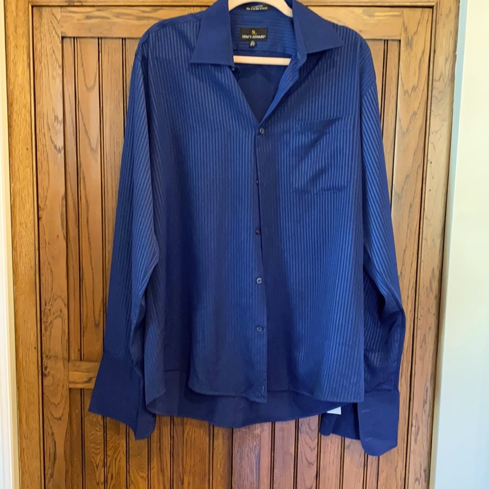 Stacy Adam’s Adams Men’s Dress Shirt 16 1/2 36-37 Blue